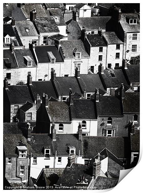 Terraced houses Print by Graham Moore