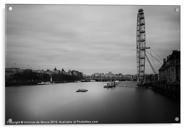 London Eye View Acrylic by Vinicios de Moura