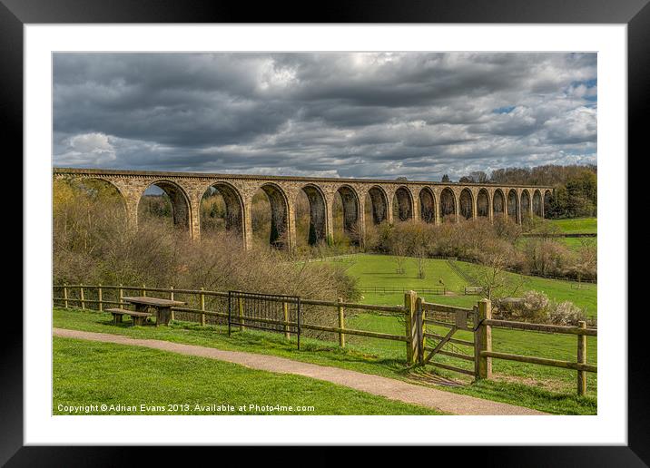 Cefn Viaduct Framed Mounted Print by Adrian Evans