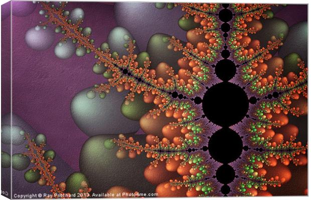 Textured  Bubble Fractal Canvas Print by Ray Pritchard