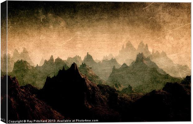 Moody Mountains Canvas Print by Ray Pritchard