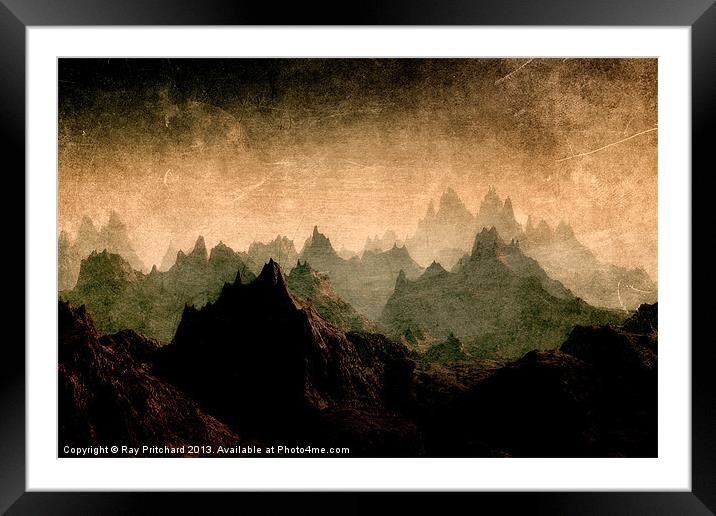 Moody Mountains Framed Mounted Print by Ray Pritchard