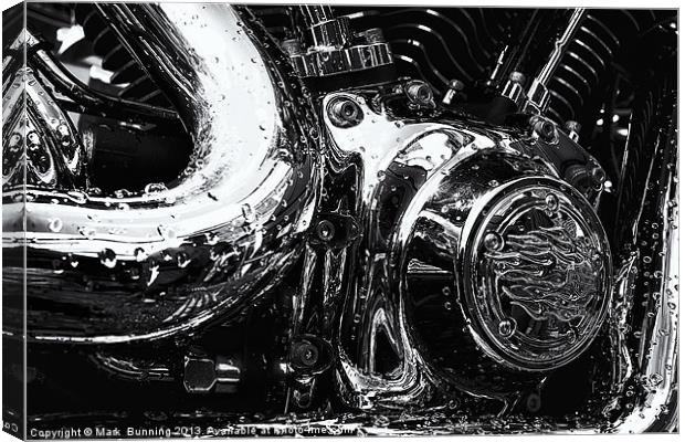 Water and chrome Canvas Print by Mark Bunning