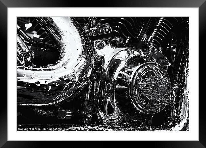 Water and chrome Framed Mounted Print by Mark Bunning