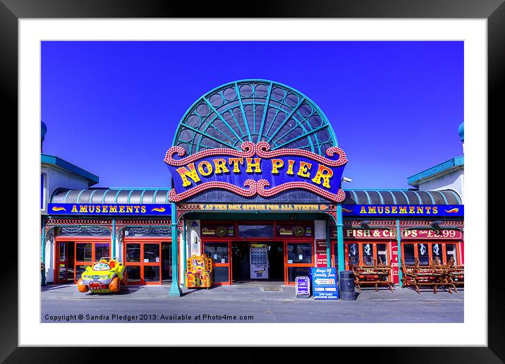 North Pier Blackpool Framed Mounted Print by Sandra Pledger