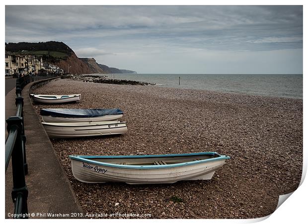 Sidmouth Seafront Print by Phil Wareham