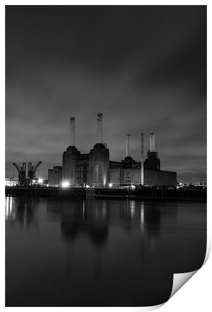 Battersea by Night Print by liam young