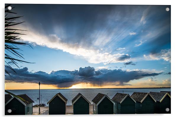 Stormy Sunset at Sea Acrylic by Ian Johnston  LRPS