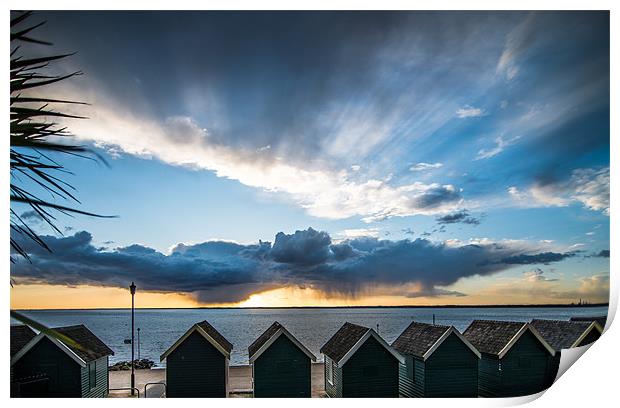 Stormy Sunset at Sea Print by Ian Johnston  LRPS