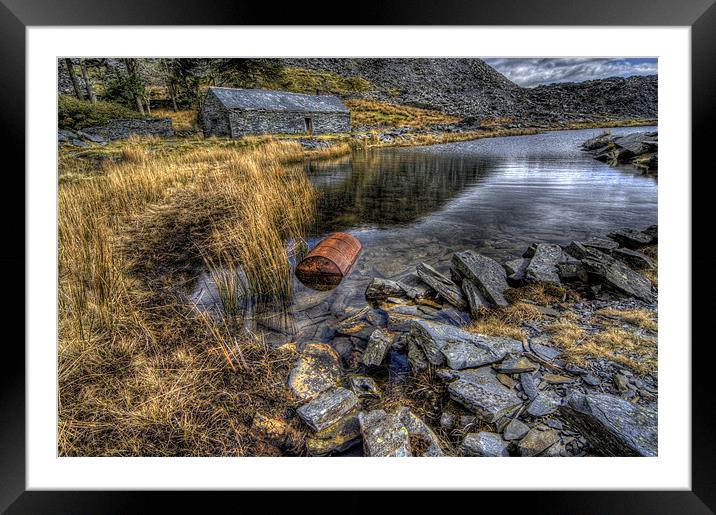 Cwmorthin Slate Quarry Framed Mounted Print by Ian Mitchell