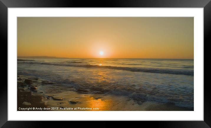 Morning sunrise Framed Mounted Print by Andy dean