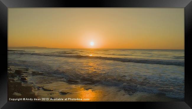 Morning sunrise Framed Print by Andy dean