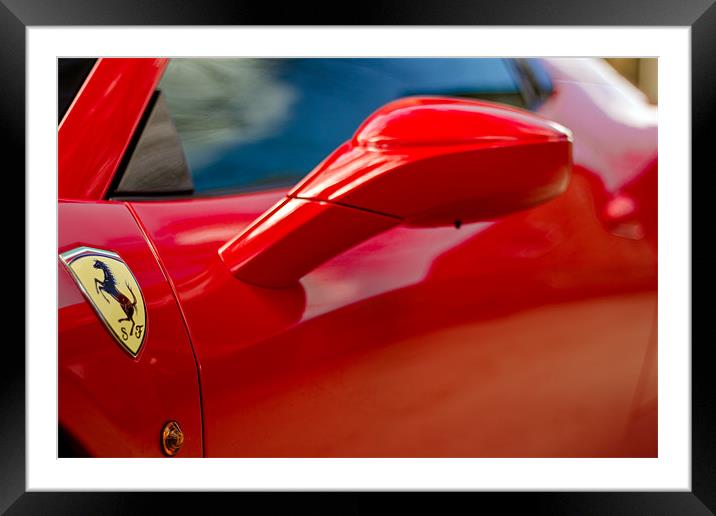 Ferrari 458 (Abstract) Framed Mounted Print by Mark Battista