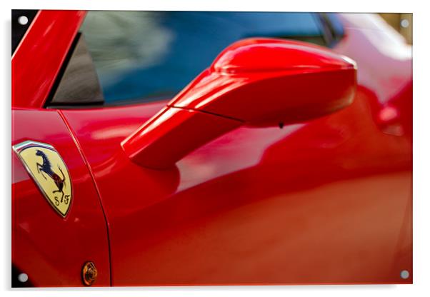 Ferrari 458 (Abstract) Acrylic by Mark Battista
