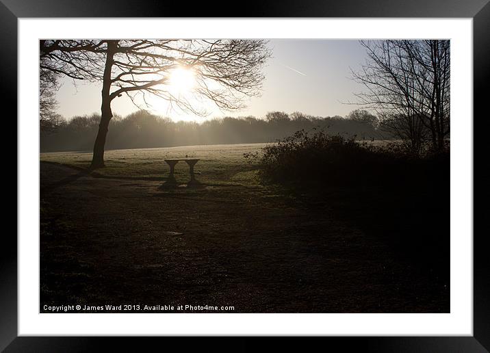 Early morning at Happy Valley Framed Mounted Print by James Ward