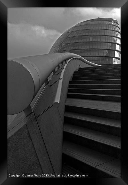 City Hall and Steps Framed Print by James Ward