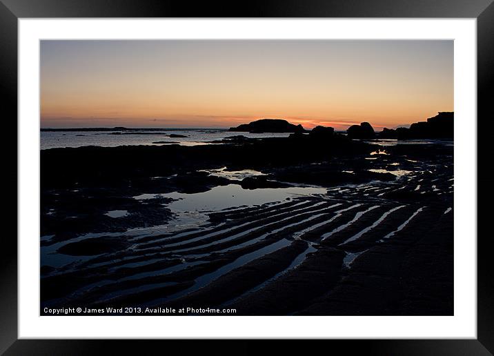 Sunset in Brittany Framed Mounted Print by James Ward