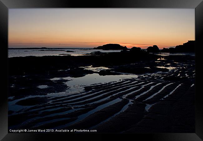 Sunset in Brittany Framed Print by James Ward