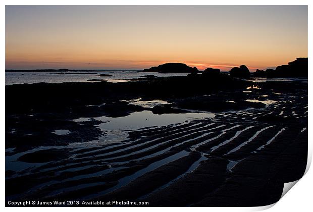 Sunset in Brittany Print by James Ward