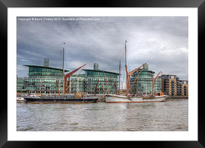 Thames Barges Framed Mounted Print by David Tinsley