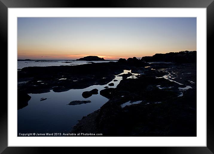 Sunset in Brittany 2 Framed Mounted Print by James Ward