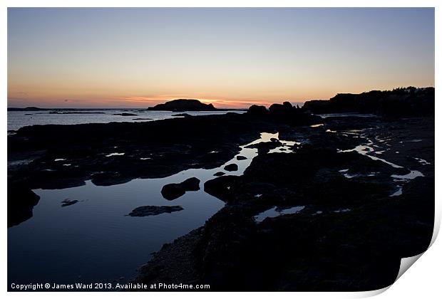 Sunset in Brittany 2 Print by James Ward