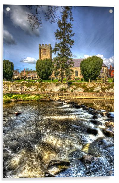 Dromore Cathedral on the Lagan Acrylic by David McFarland
