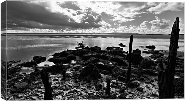 Low water at Pembrey Canvas Print by Paul May