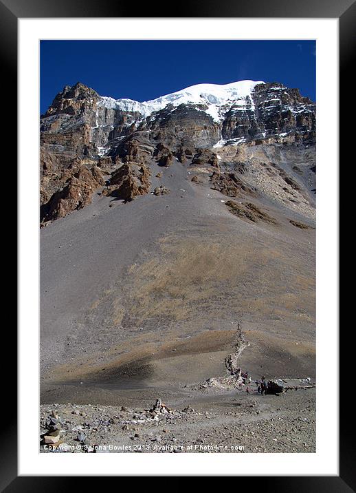 Looking Down on Thorung La, Annapurna Circuit, Nep Framed Mounted Print by Serena Bowles