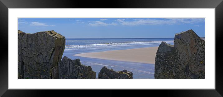 Horizon with stones Framed Mounted Print by Paul May
