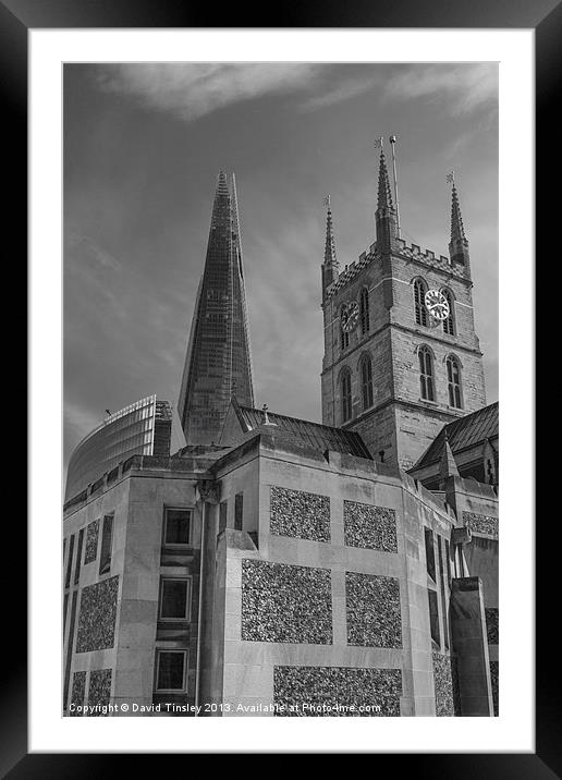 Old and New in Monochrome Framed Mounted Print by David Tinsley