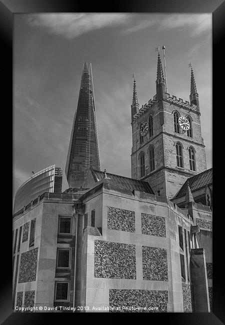 Old and New in Monochrome Framed Print by David Tinsley