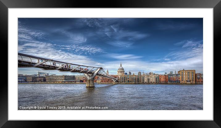 London Panorama Framed Mounted Print by David Tinsley