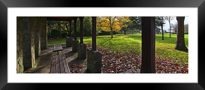 Autumn dawn in the park Framed Mounted Print by Paul May
