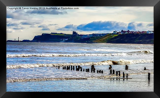 Across The Bay Framed Print by Trevor Kersley RIP