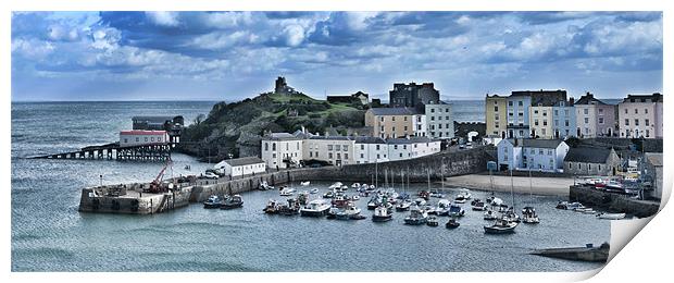 Tenby Panorama 1 Print by Steve Purnell