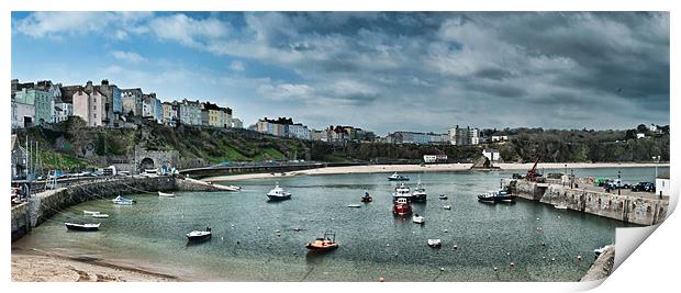 Tenby Panorama 2 Print by Steve Purnell