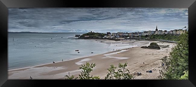 Tenby Panorama 3 Framed Print by Steve Purnell