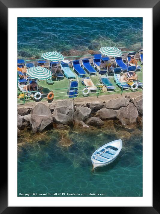 Relaxing holiday Framed Mounted Print by Howard Corlett