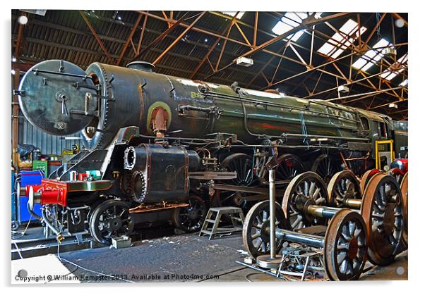 Oliver Cromwell in GCR Shed Acrylic by William Kempster
