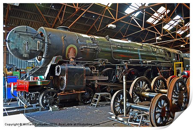 Oliver Cromwell in GCR Shed Print by William Kempster