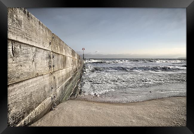 Long Groyne Bournemouth Beach Framed Print by Jennie Franklin