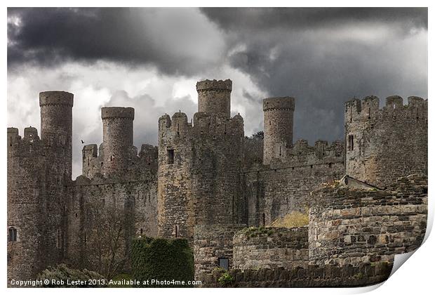 Conwy castle,Conway castle Print by Rob Lester