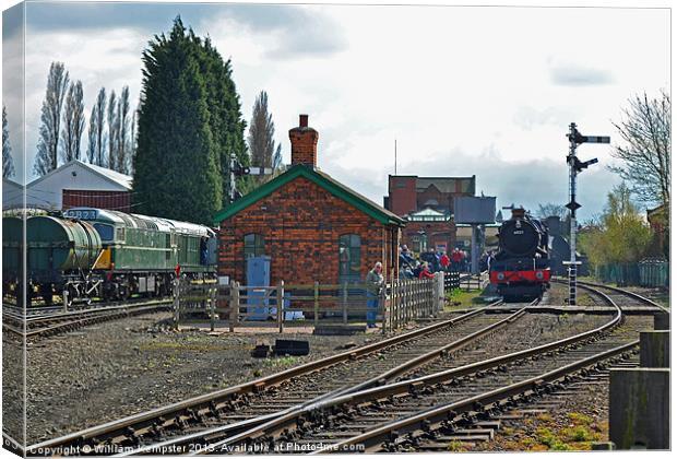 Busy Day At Loughborough Station Canvas Print by William Kempster