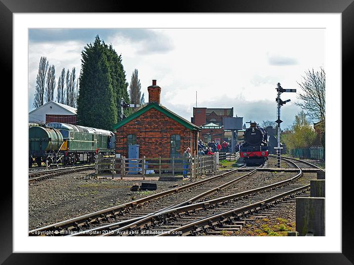 Busy Day At Loughborough Station Framed Mounted Print by William Kempster