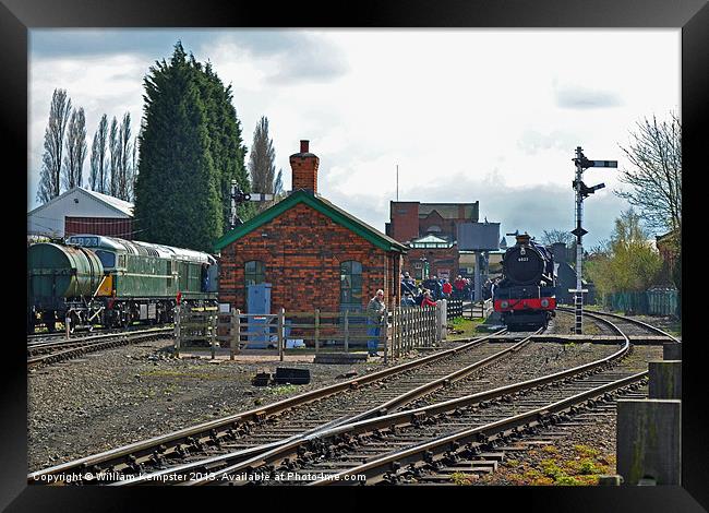Busy Day At Loughborough Station Framed Print by William Kempster