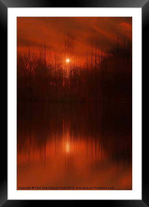 RED SKY SUNSET Framed Mounted Print by Tom York