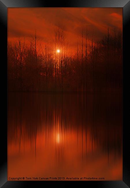 RED SKY SUNSET Framed Print by Tom York