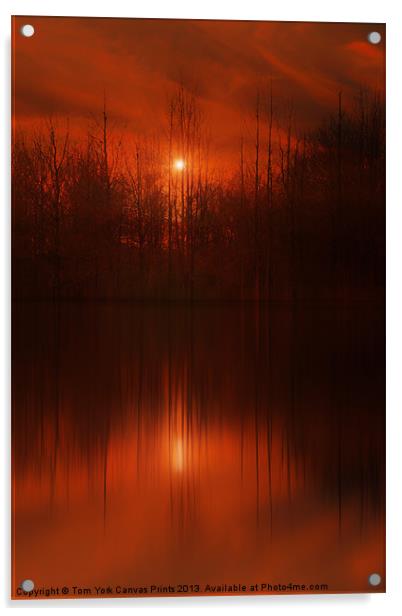 RED SKY SUNSET Acrylic by Tom York