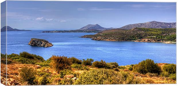 The Aegean Sea from Cape Sounion Canvas Print by Tom Gomez